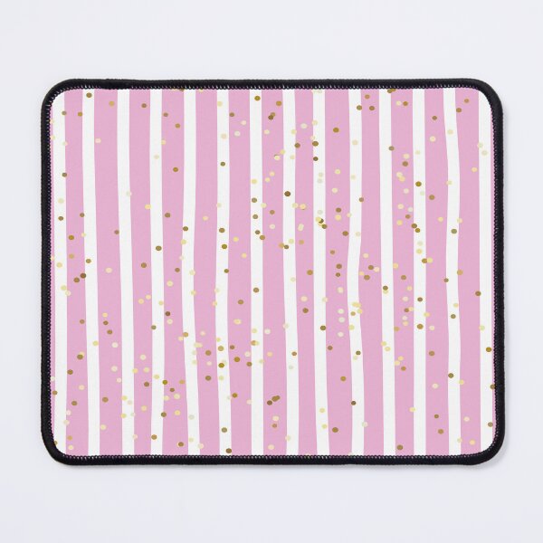 Item preview, White and Pink Stripes Glitter Dots Pattern designed and sold by Jeallan Designs.