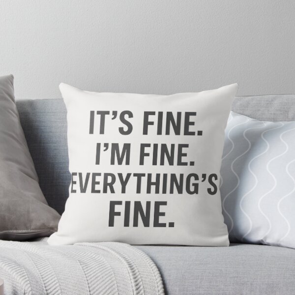 Item preview, Overwhelmed but okay – minimalist pastel shirt - It´s fine. I´m fine. Everything´s fine. designed and sold by DebuggedDressed.