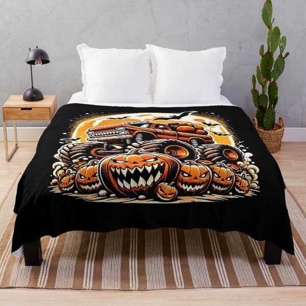 Item preview, Spooky Jack O Lantern Halloween Monster Truck designed and sold by AdelinaPi.