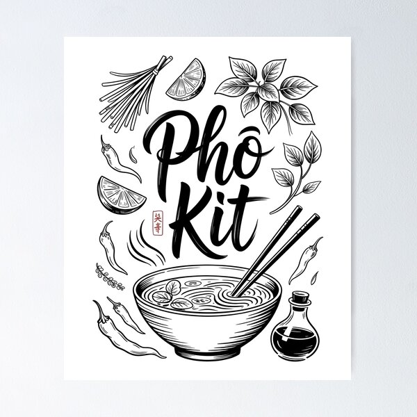 Item preview, Pho Kit Asian Humor designed and sold by AniArtPL.