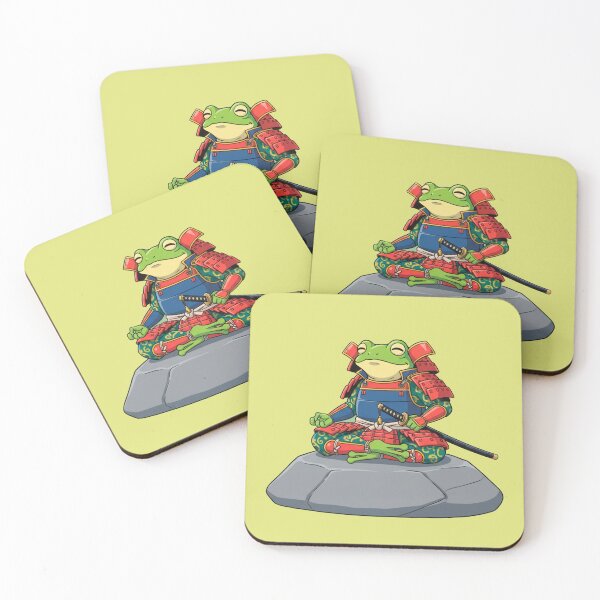 Item preview, SAMURAI MEDITATING FROG designed and sold by MangofiShop.