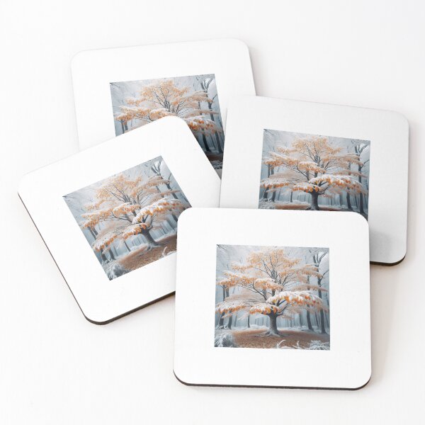 Item preview, Fall season with snowy tree designed and sold by lisamariebella1.