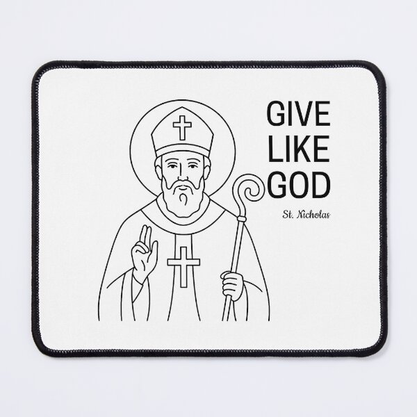 Item preview, St Nicholas (St Nick) Santa Claus Quote - Give Like God designed and sold by saintsnscholars.