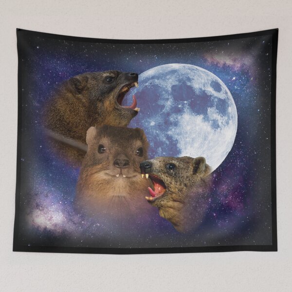 Item preview, Howlrax The Viral Rock Hyrax Meme - Wolves Howling Parody designed and sold by Kateydraws.
