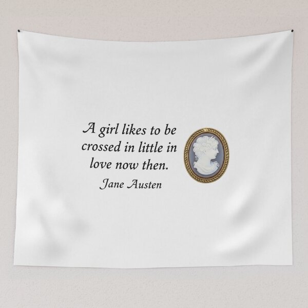 Item preview, Jane Austen Quote – A Girl Likes to Be Crossed in Love | Regency Cameo Art designed and sold by Boski22.