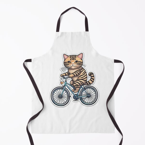 Item preview, cat In a Bicycle designed and sold by UniqueArtsOnly.