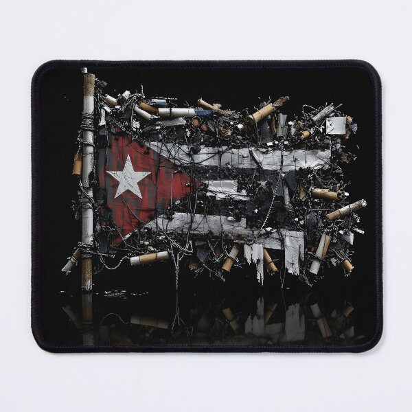 Item preview, “Flag of Ashes – Abstract Reconstruction” designed and sold by KUBANOPLUS ART.