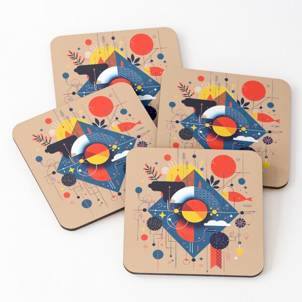 Item preview, Cosmic Geometry: Abstract Balance of Colors and Shapes designed and sold by redask2me.
