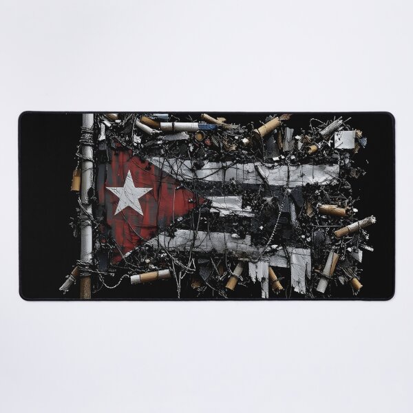 Item preview, “Flag of Ashes – Abstract Reconstruction” designed and sold by KUBANOPLUS ART.