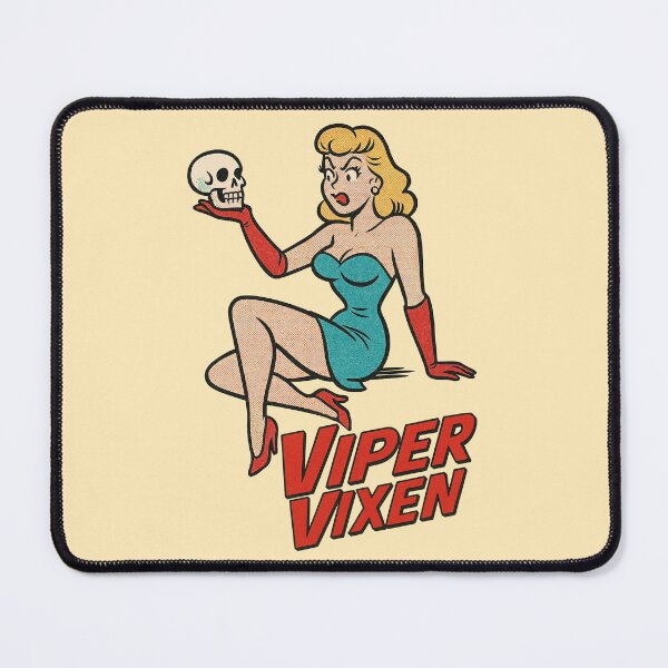 Item preview, Viper Vixen – Retro Pin-Up with a Bite | Vintage Comic Femme Fatale designed and sold by Victor Shadehorn.