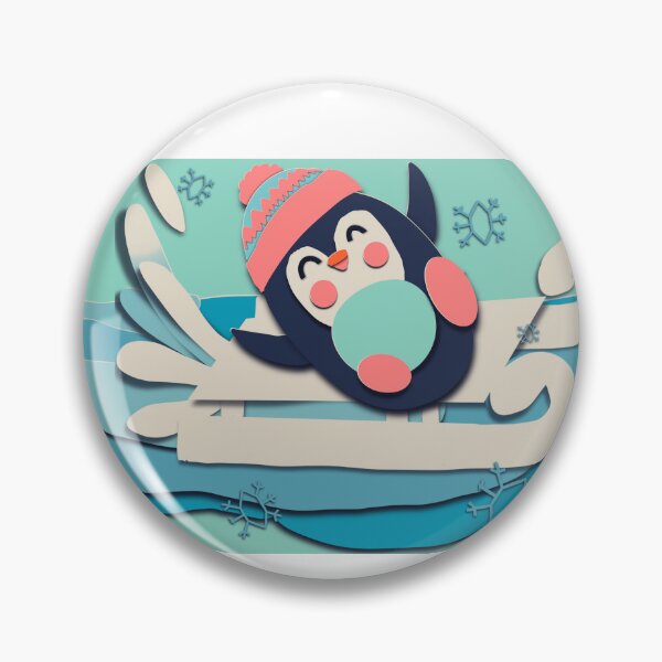 Item preview, A penguin riding on a slide designed and sold by RogerPZ715.