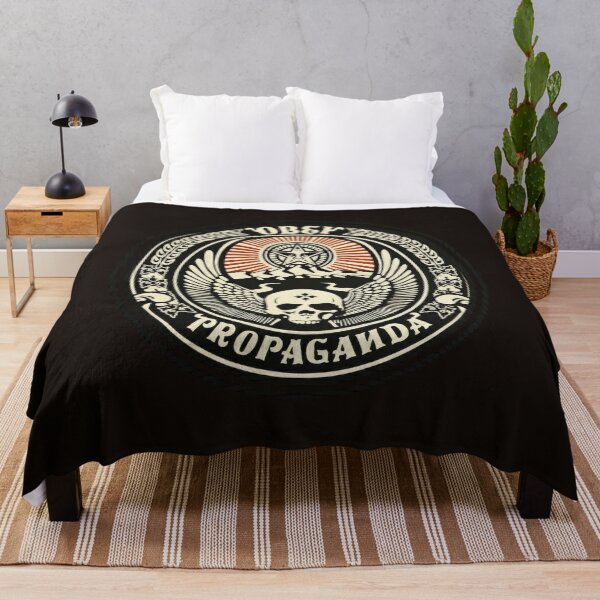 Item preview, OBEY PROPAGANDA DYSTOPIAN ORWELLIAN SLOGAN - with black background designed and sold by Big Bang Canvas.