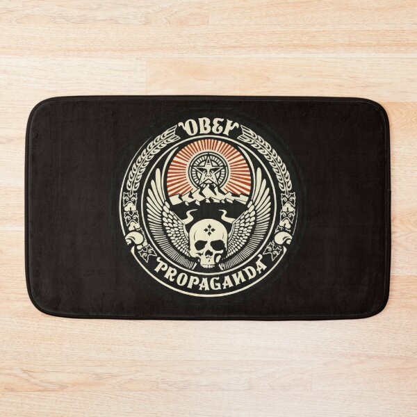 Item preview, OBEY PROPAGANDA DYSTOPIAN ORWELLIAN SLOGAN - with black background designed and sold by Big Bang Canvas.