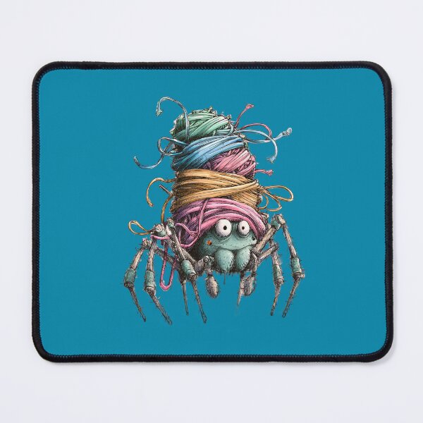 Item preview, Colorful spider with ball of wool – Funny cartoon illustration designed and sold by Meiersbeste.
