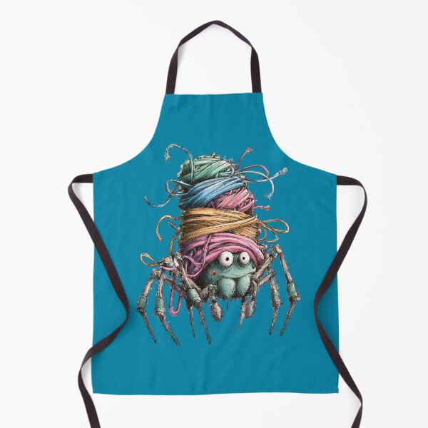 Item preview, Colorful spider with ball of wool – Funny cartoon illustration designed and sold by Meiersbeste.