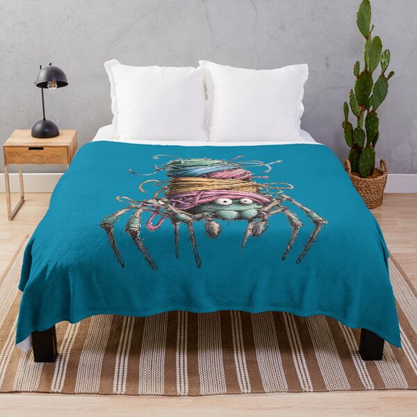 Item preview, Colorful spider with ball of wool – Funny cartoon illustration designed and sold by Meiersbeste.