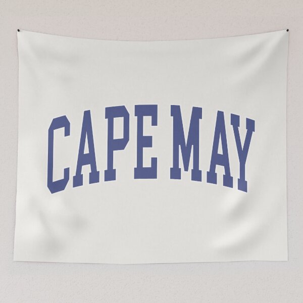 Item preview, Cape May - College Font Curved Typography designed and sold by chosenhomes.