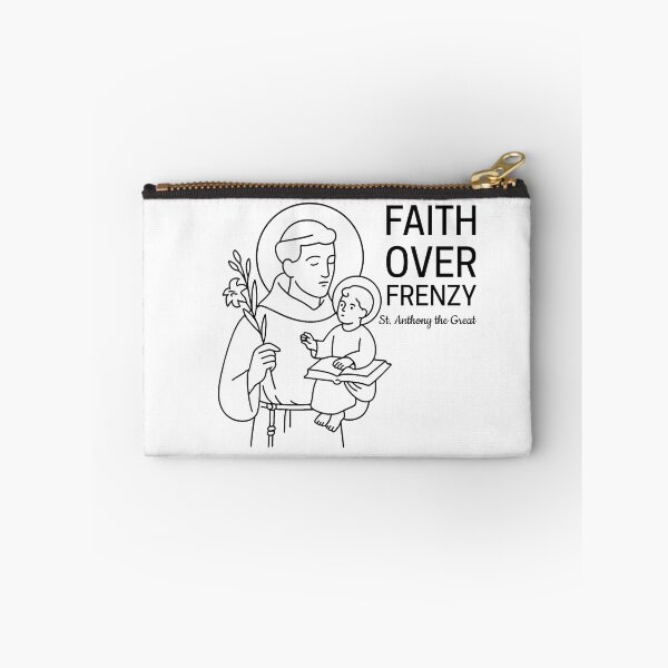 Item preview, St Anthony Quote - Faith Over Frenzy designed and sold by saintsnscholars.