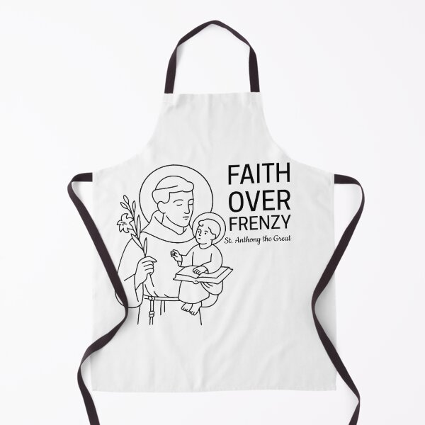 Item preview, St Anthony Quote - Faith Over Frenzy designed and sold by saintsnscholars.