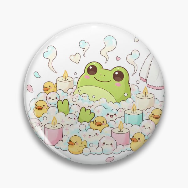 Item preview, Kawaii Frog Bubble Bath Spa Time designed and sold by Drip stamp.