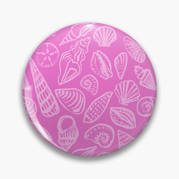 Item preview, Hot Pink Coastal Beach Seaside Seashell Pattern designed and sold by Patternandflow.