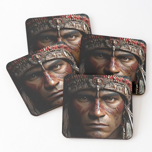 Item preview, Tribal Strength – Native Warrior with Ceremonial Headdress designed and sold by Lamarcy.