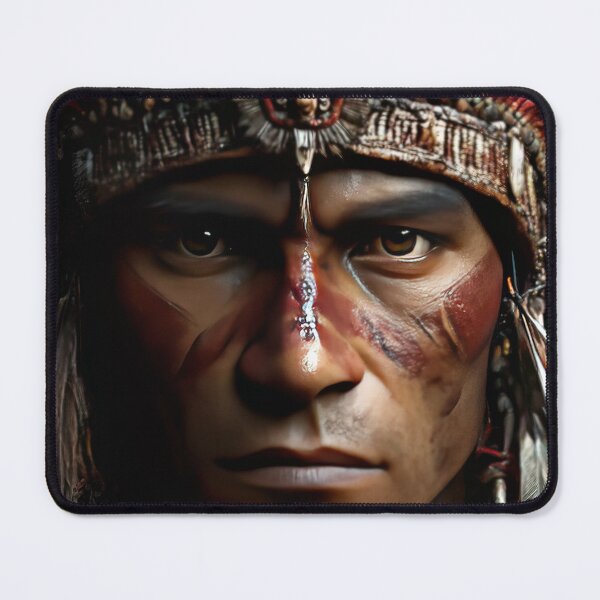 Item preview, Tribal Strength – Native Warrior with Ceremonial Headdress designed and sold by Lamarcy.