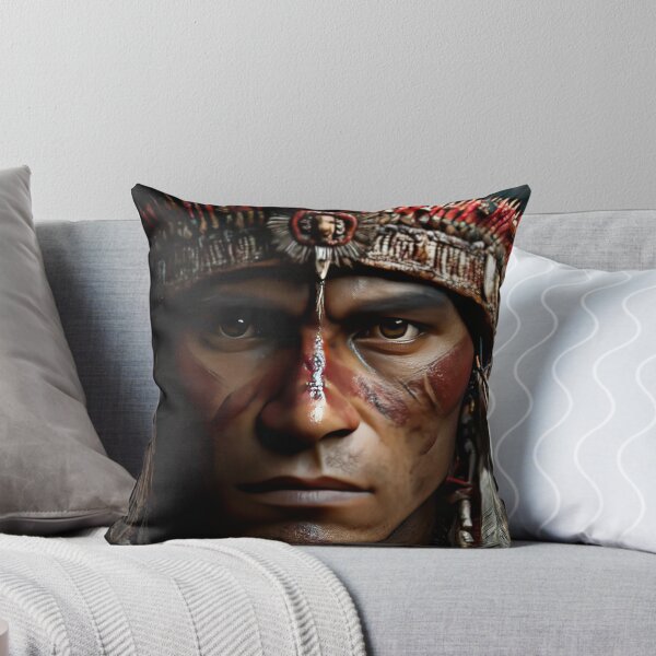 Item preview, Tribal Strength – Native Warrior with Ceremonial Headdress designed and sold by Lamarcy.