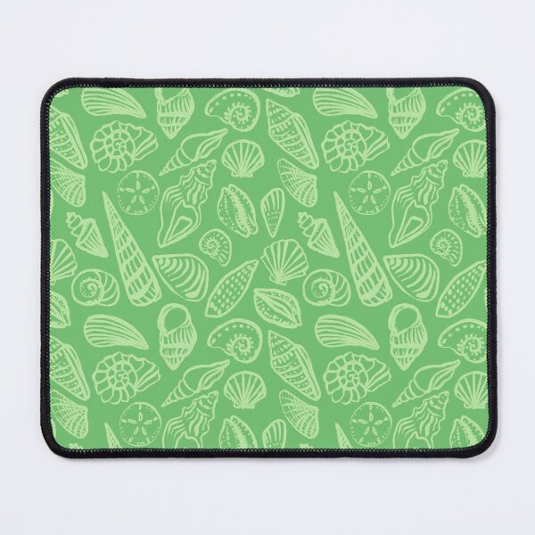 Item preview, Green Coastal Beach Seaside Seashell Pattern designed and sold by Patternandflow.