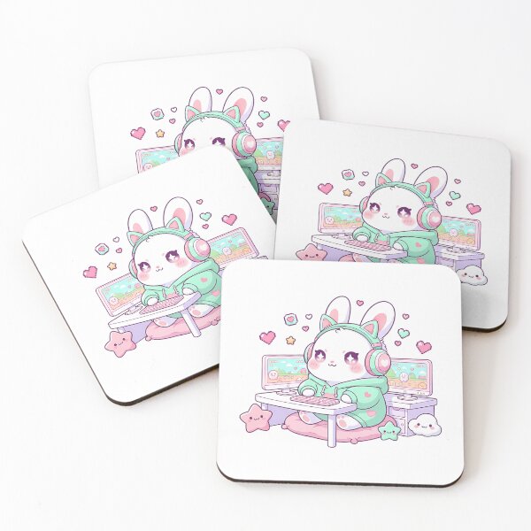 Item preview, Kawaii Bunny Gamer Girl designed and sold by Drip stamp.
