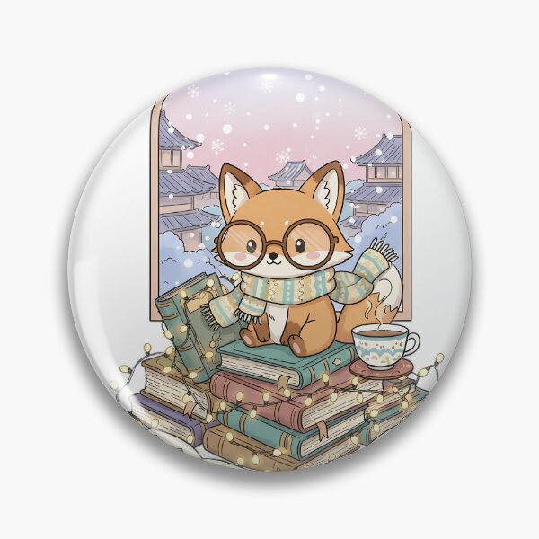 Item preview, Cozy Fox Reading Winter Window designed and sold by Drip stamp.
