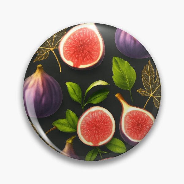 Item preview, Retro Fig fruit Botanical Golden Fall Leaves designed and sold by scicilysimonee.