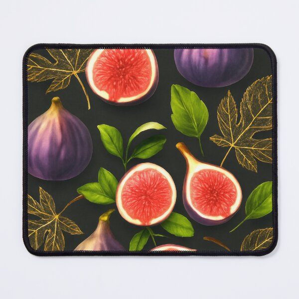 Item preview, Retro Fig fruit Botanical Golden Fall Leaves designed and sold by scicilysimonee.