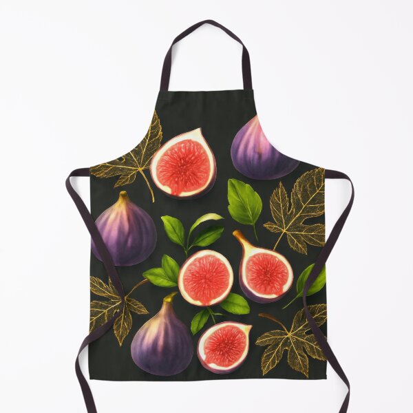 Item preview, Retro Fig fruit Botanical Golden Fall Leaves designed and sold by scicilysimonee.