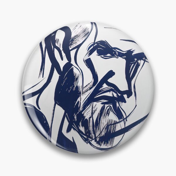 Item preview, Bosnian man, portrait - Blue Abstract Art  designed and sold by shadow-bloom.