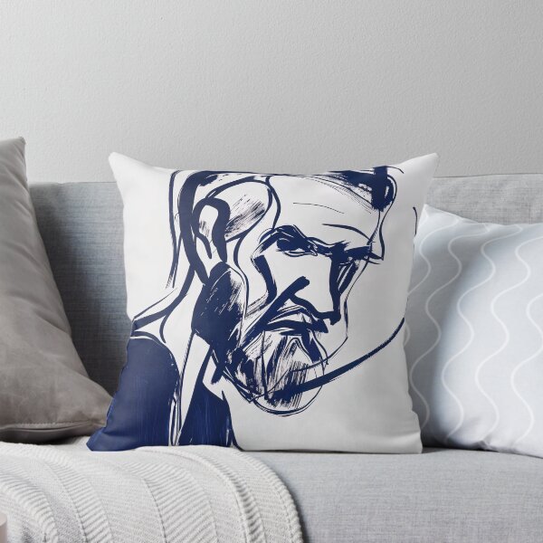 Item preview, Bosnian man, portrait - Blue Abstract Art  designed and sold by shadow-bloom.