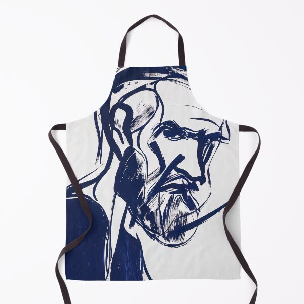Item preview, Bosnian man, portrait - Blue Abstract Art  designed and sold by shadow-bloom.