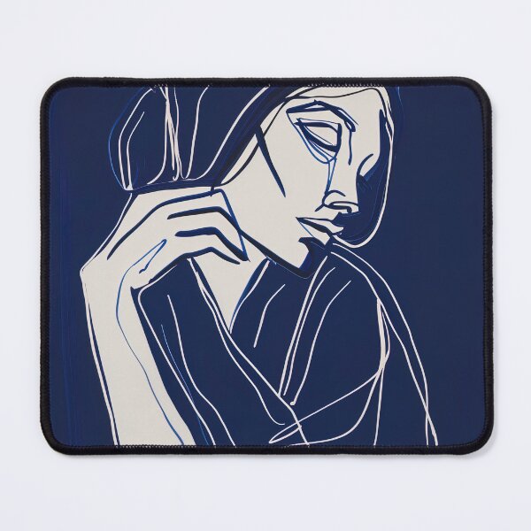 Item preview, Bosnian woman - Blue Abstract Art  designed and sold by shadow-bloom.