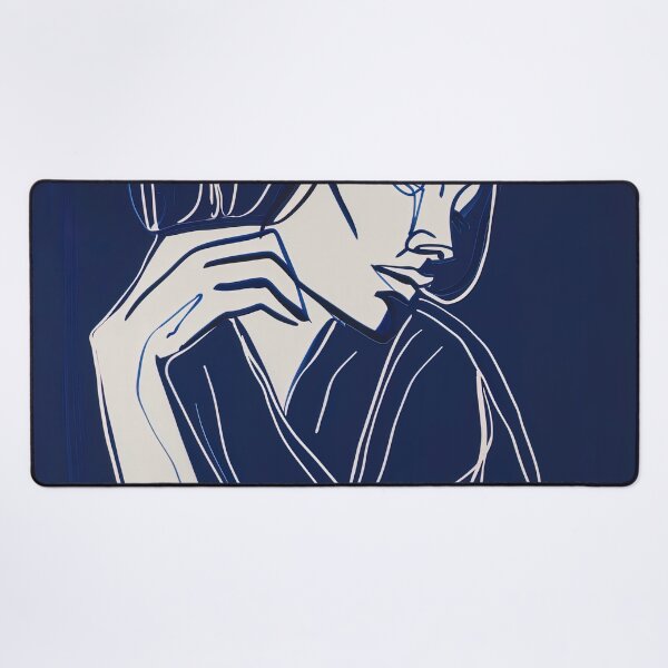 Item preview, Bosnian woman - Blue Abstract Art designed and sold by shadow-bloom.