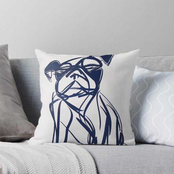 Item preview, Boston Terrier - Blue Abstract Art  designed and sold by shadow-bloom.