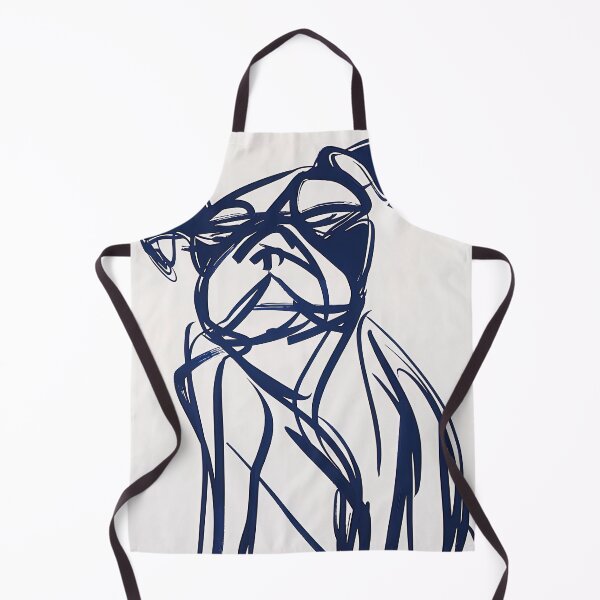 Item preview, Boston Terrier - Blue Abstract Art  designed and sold by shadow-bloom.