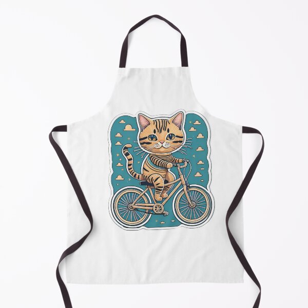Item preview, Cute Cat Riding a Bicycle designed and sold by UniqueArtsOnly.
