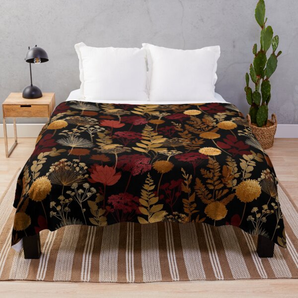 Item preview, Autumn Bohemian Flowers and Leaves Pattern designed and sold by LabMandala.