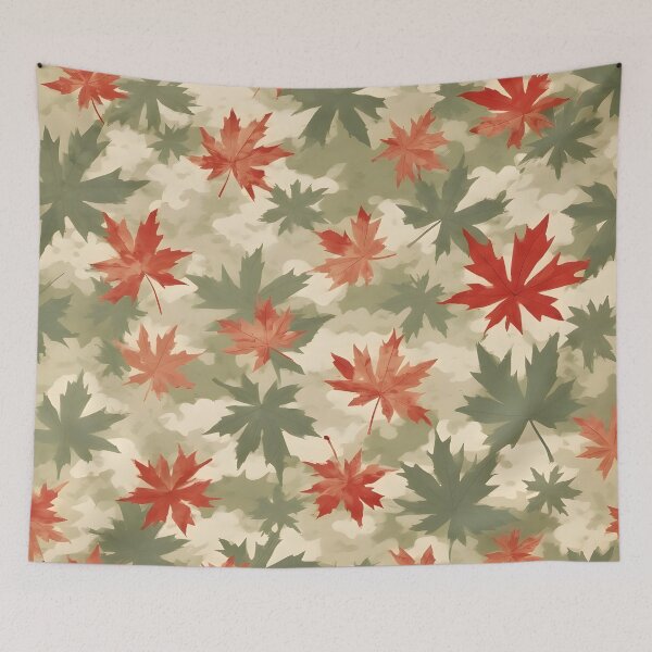 Item preview, Light Camouflage Green Maple Leaf Fall Foliage Vermont Maple designed and sold by LeafPrints.