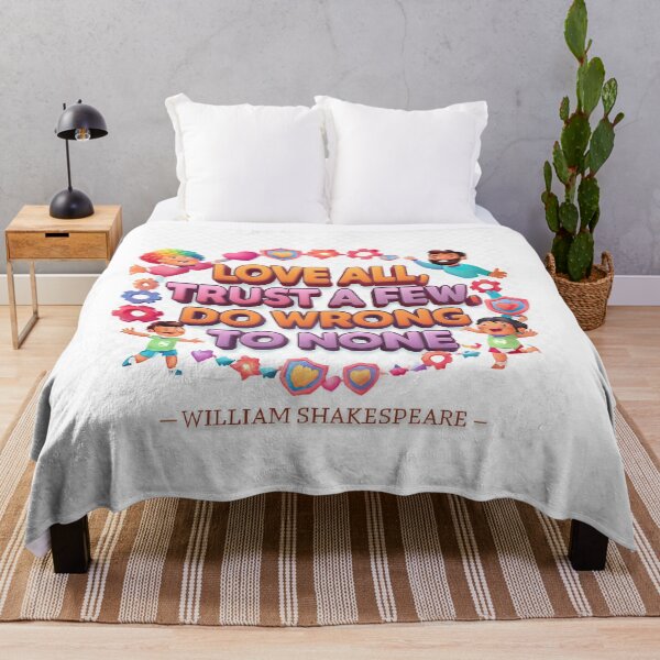 Item preview, Love All, Trust a Few, Do Wrong to None — William Shakespeare (Colorful 3D Inspirational Design) designed and sold by GogoVibes.