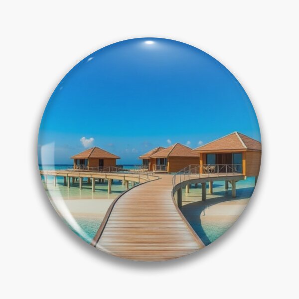 Item preview, Maldives Dream Pathway | Boardwalk to Overwater Havens on White Sand Islets designed and sold by Vida e Arte.