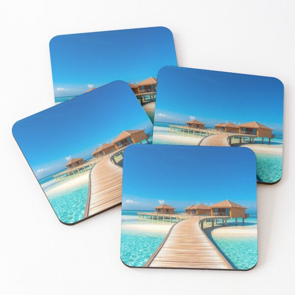 Item preview, Maldives Dream Pathway | Boardwalk to Overwater Havens on White Sand Islets designed and sold by Jade Ado.