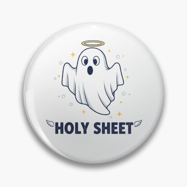 Item preview, HOLY SHEET: Halloween Ghost and Halo designed and sold by BLVD DESIGNS.