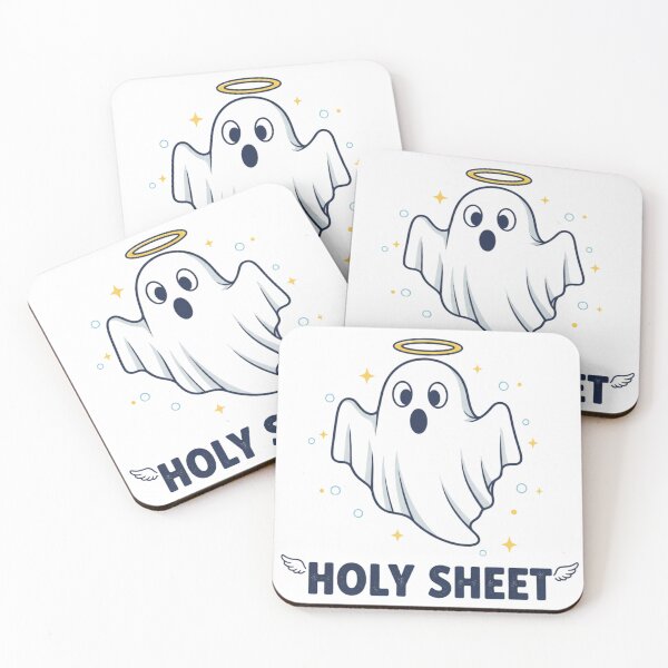 Item preview, HOLY SHEET: Halloween Ghost and Halo designed and sold by BLVD DESIGNS.