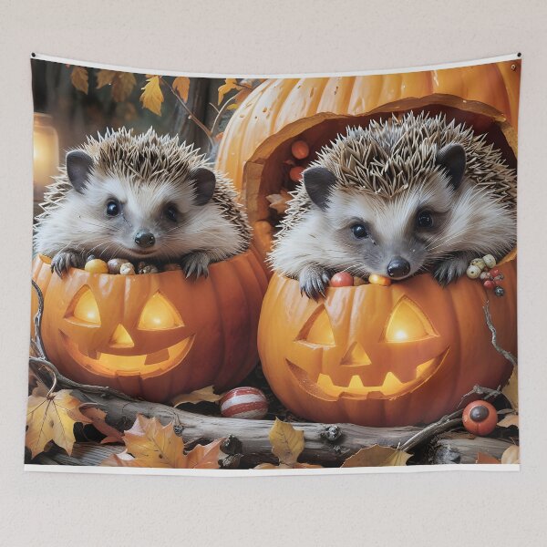 Item preview, Spiky Halloween: Hedgehogs, Pumpkins, Candy, Oh My!  designed and sold by ACuriousshoppe.